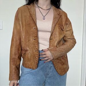 blur soft leather jacket small